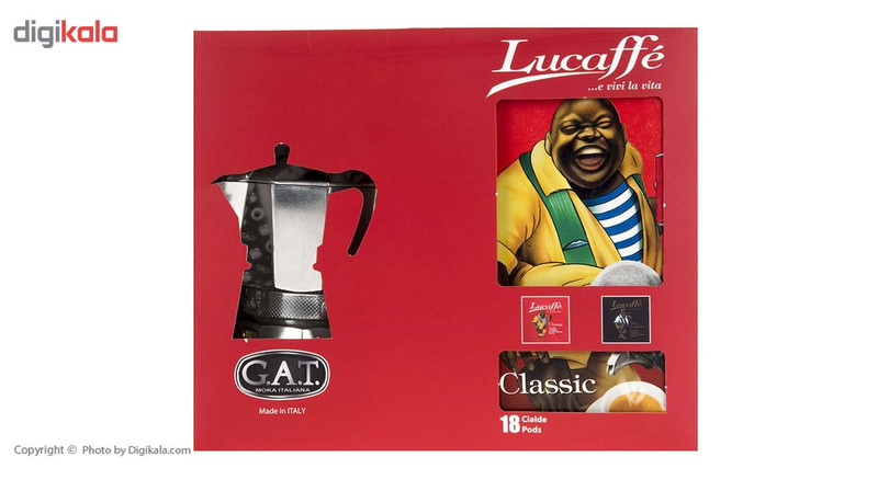 اسپرسو ساز مدل G.A.T اصل ایتالیا به همراه پد اسپرسو Lucaffe