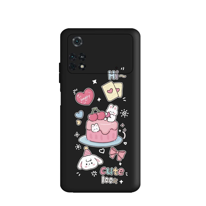 کاور قاب گارد طرح شیرینی کد t9117 مناسب برای گوشی موبایل شیائومی Poco M4 Pro 4G