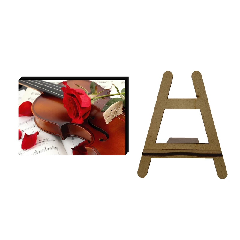 تابلو شاسی مدل گل رز و ویولن کد KLMX-H587 به همراه پایه شاسی