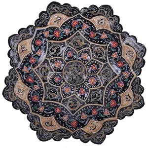 بشقاب میناکاری بیگی طرح باغ در شب مدل 00-18