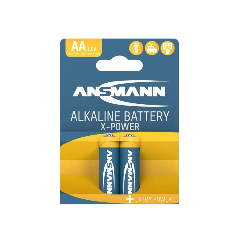 باتری قلمی آنسمن  مدل ANSMANN Alkaline X-POWER بسته ۲ عددی