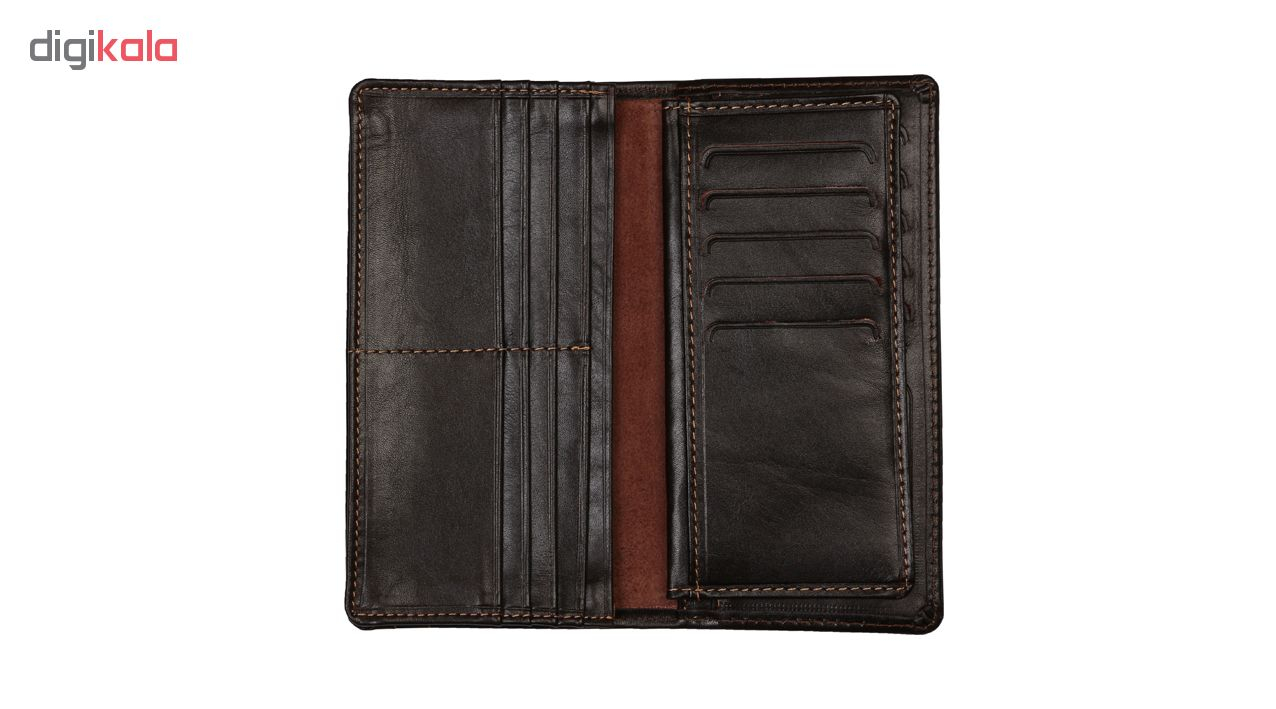 کیف پول مردانه رویال چرم مدل M9-DarkBrown