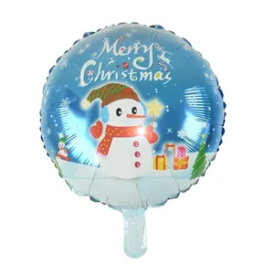 بادکنک فویلی مدل گرد طرح آدم برفی کریسمس کد DB20