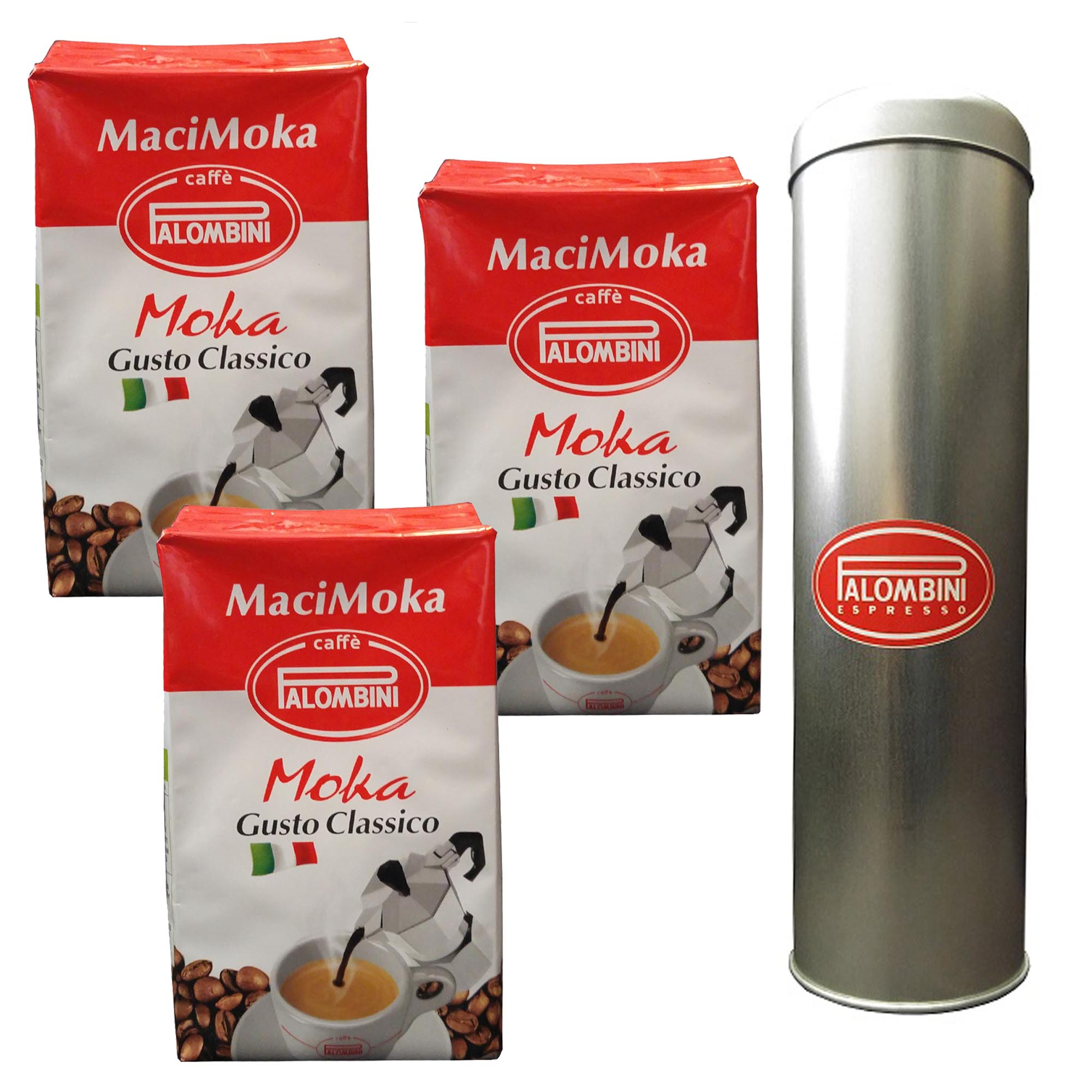 پودر قهوه آسیاب شده پالومبینی مدل MaciMoka بسته 3 عددی