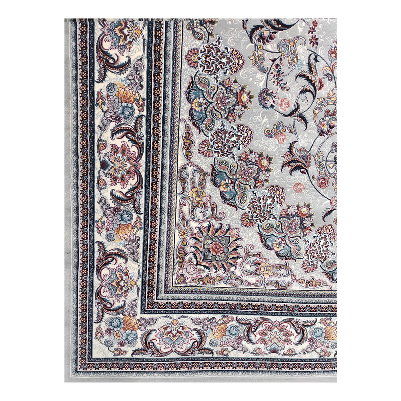 فرش ماشینی مشهد کد 722146 زمینه طوسی