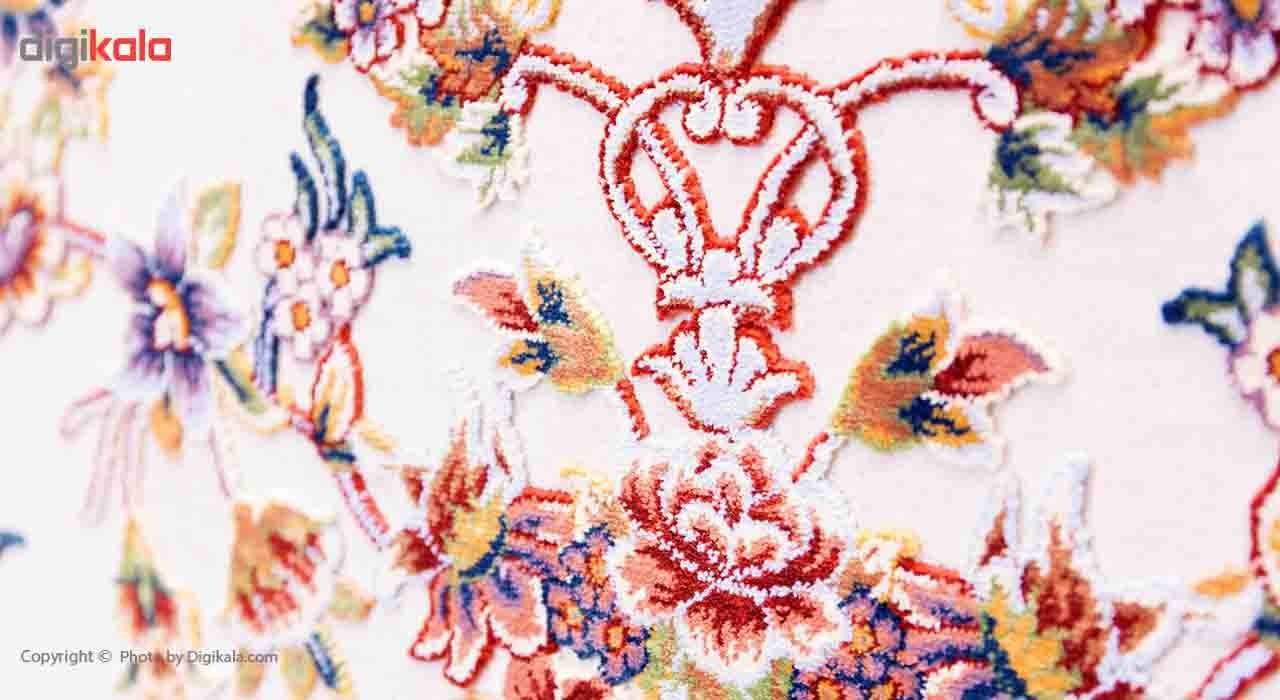 فرش ماشینی عرش طرح بهار زمینه کرم