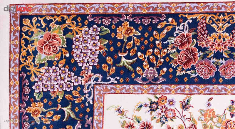 فرش ماشینی عرش طرح بهار زمینه کرم