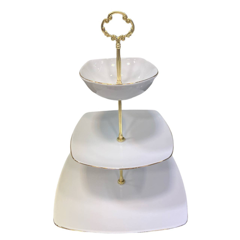 شیرینی خوری مدل سه طبقه طرح لب طلایی