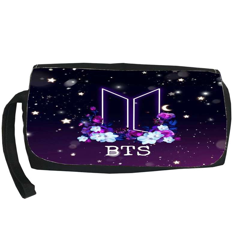 کیف لوازم آرایش  دخترانه طرح BTS بی تی اس Lb7