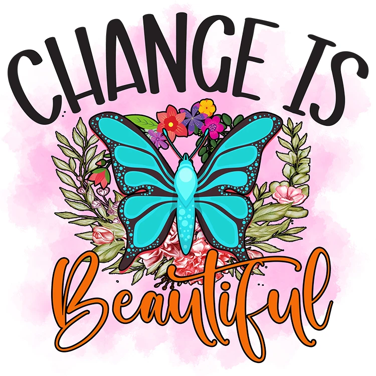 استیکر پارچه و لباس پاد آفرین مدل پروانه کد DKST405