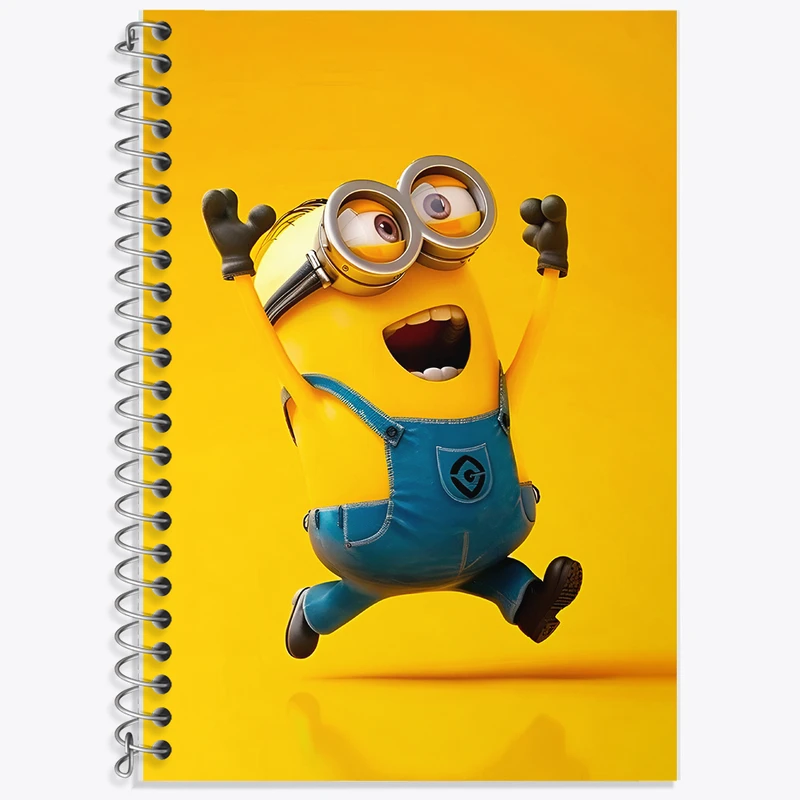 دفتر زبان 50 برگ خندالو مدل سه خط طرح مینیون ها (Minions) کد F5912