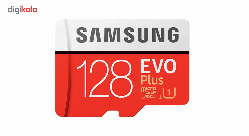 کارت حافظه microSDXC سامسونگ مدل Evo Plus کلاس 10 استاندارد UHS-I U1 سرعت 80MBps همراه با آداپتور SD ظرفیت 128 گیگابایت
