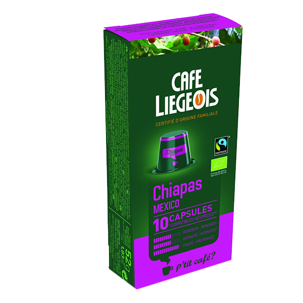 کپسول قهوه cafe liegeois مدل Chiapas Mecxico