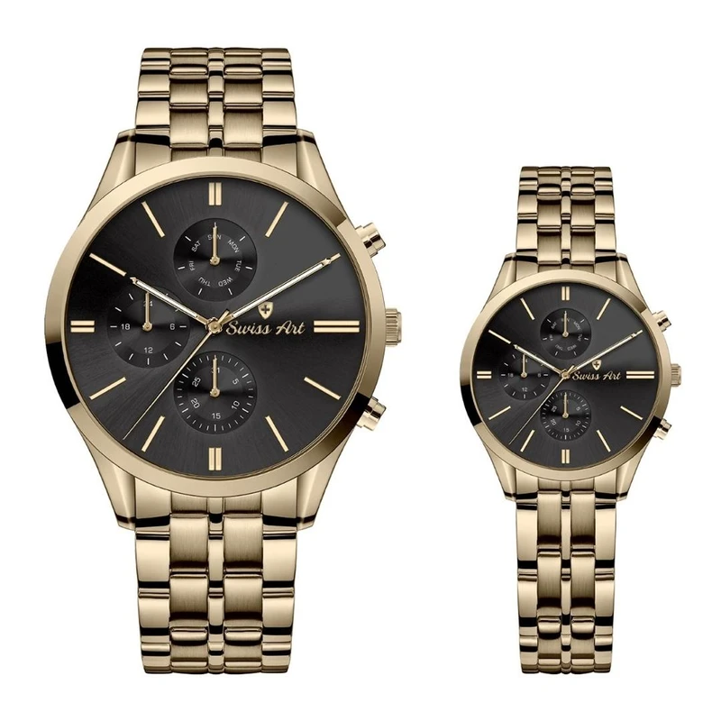 ست ساعت مچی عقربه‌ای زنانه و مردانه سوئیس آرت مدل 920145146-16