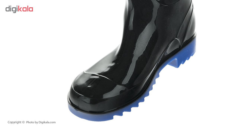 چکمه ایمنی مشکی شهپر مدل ساق کوتاه مواد نو