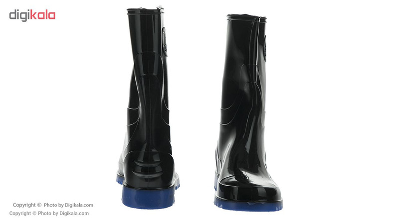 چکمه ایمنی مشکی شهپر مدل ساق کوتاه مواد نو