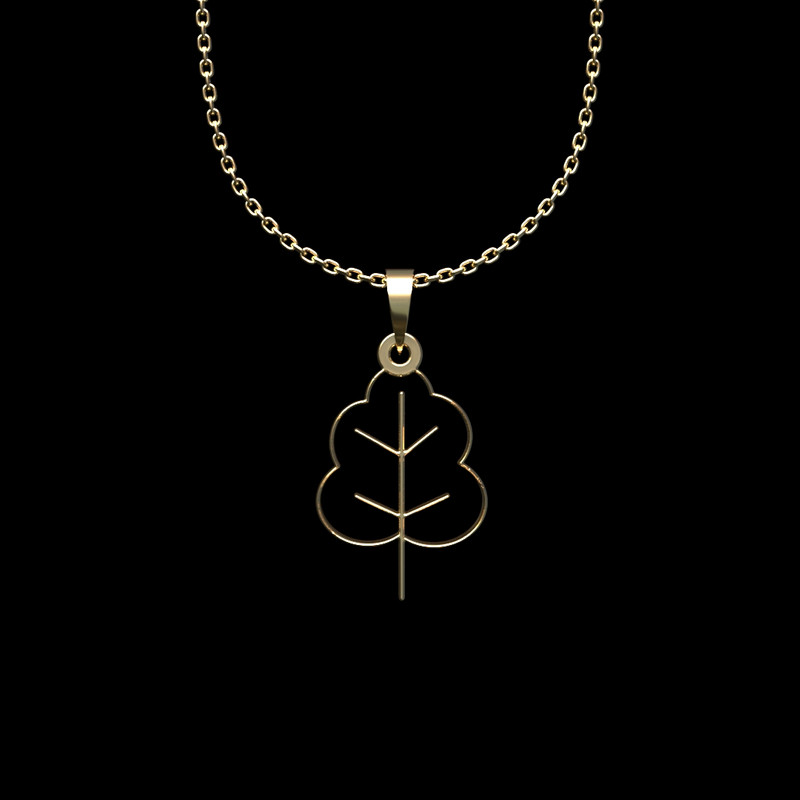 گردنبند طلا 18 عیار زنانه مدوپد مدل درخت کد L2-1-1112