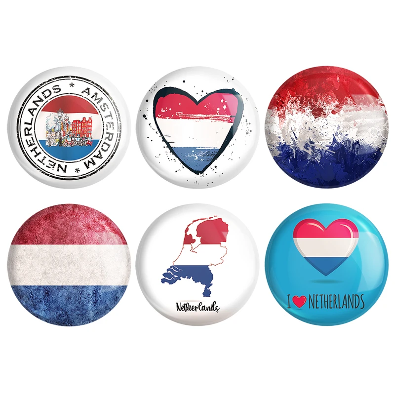 مگنت خندالو طرح پرچم هلند کد 1207B مجموعه 6 عددی