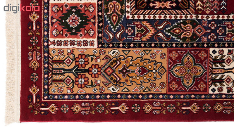 گبه ماشینی دنیای فرش کد 508R زمینه روناسی