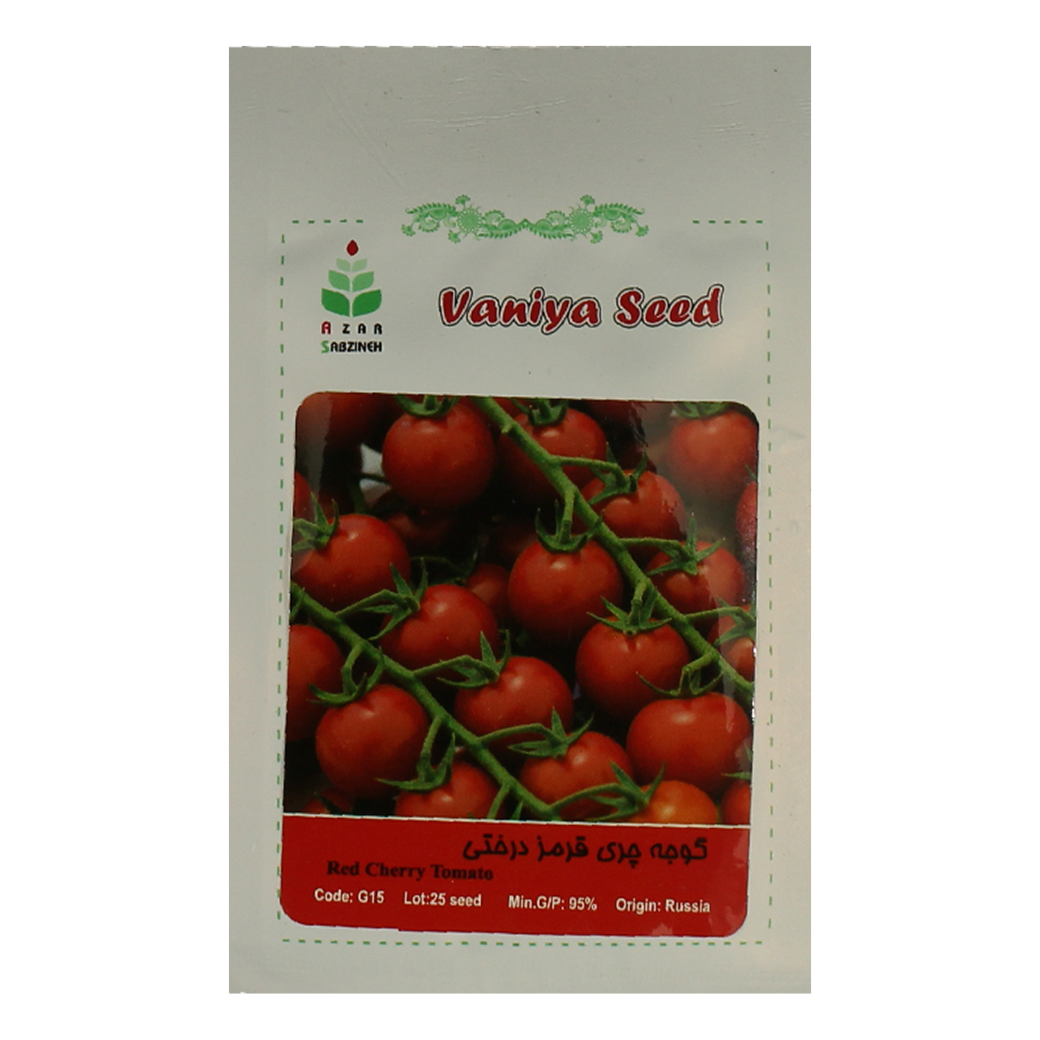 بذر گوجه چری قرمز درختی آذر سبزینه مدل A105