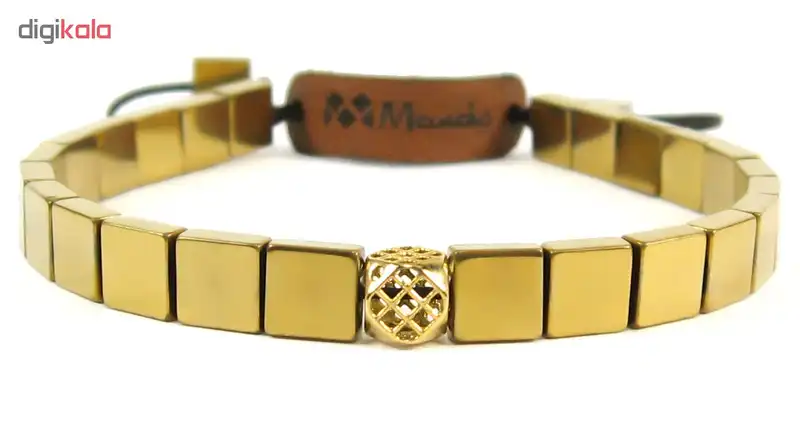 دستبند حدید و طلا 18عیار مانچو مدل bfg044