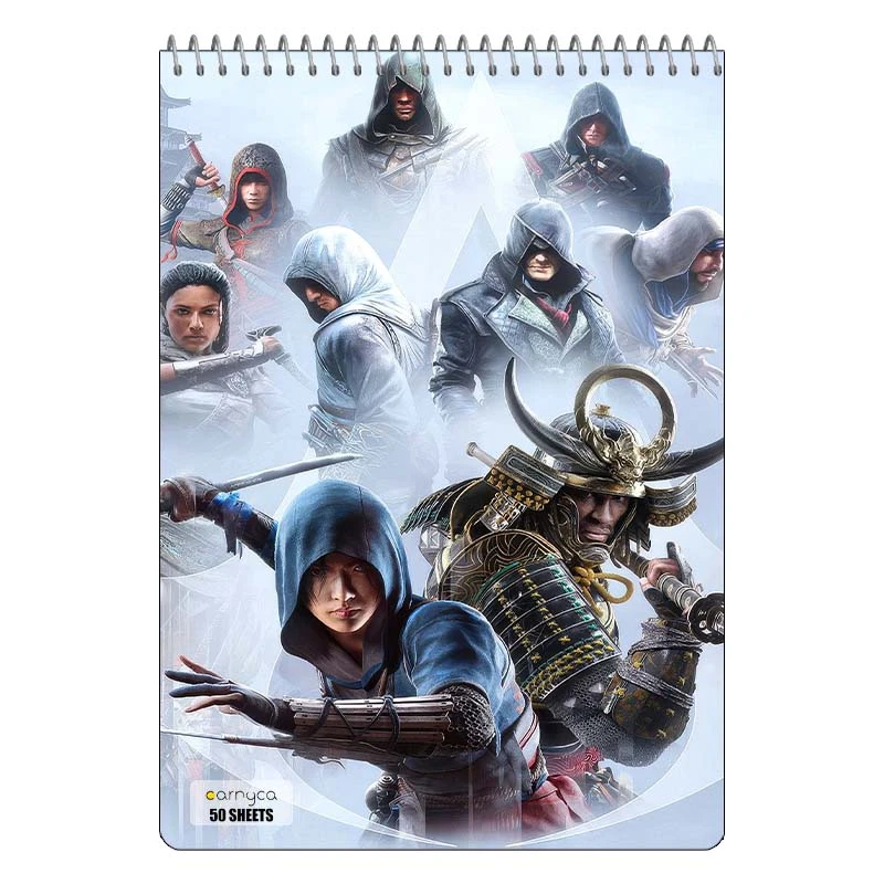 دفتر نقاشی 50 برگ سیمی کارنیکا طرح اساسینس Assassins Creed کد 28149