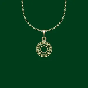 گردنبند طلا 18 عیار زنانه مدوپد مدل دایره کد FF2-1-1077