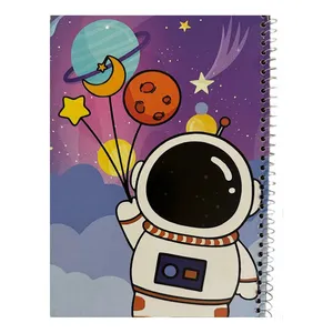 دفتر مشق ۵۰ برگ کریمی مدل حاشیه دار طرح فضانورد ۲