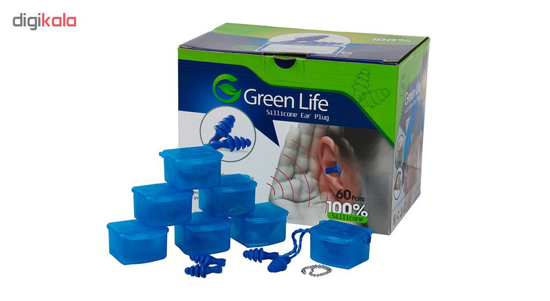 گوش گیر سیلیکونی گرین لایف بسته 2 جفتی