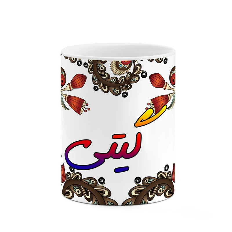 ماگ کاکتی مدل اسم گیتی طرح سنتی گل و بته کد mgh46855