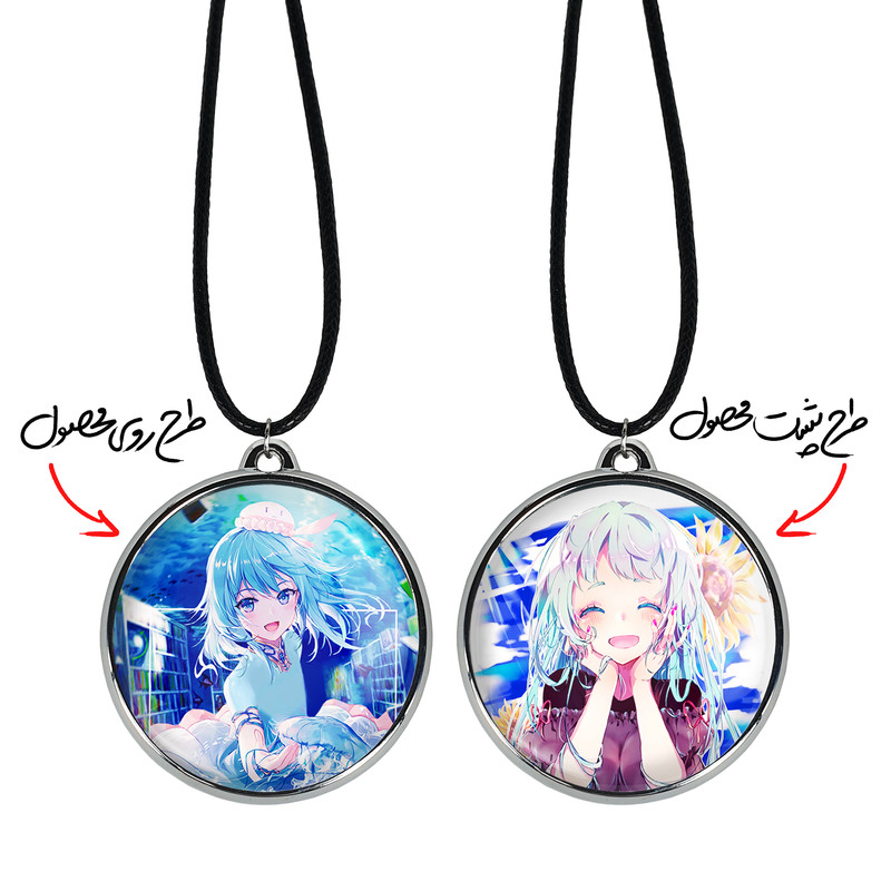 گردنبند خندالو مدل دختر انیمه ای کد 1801918025