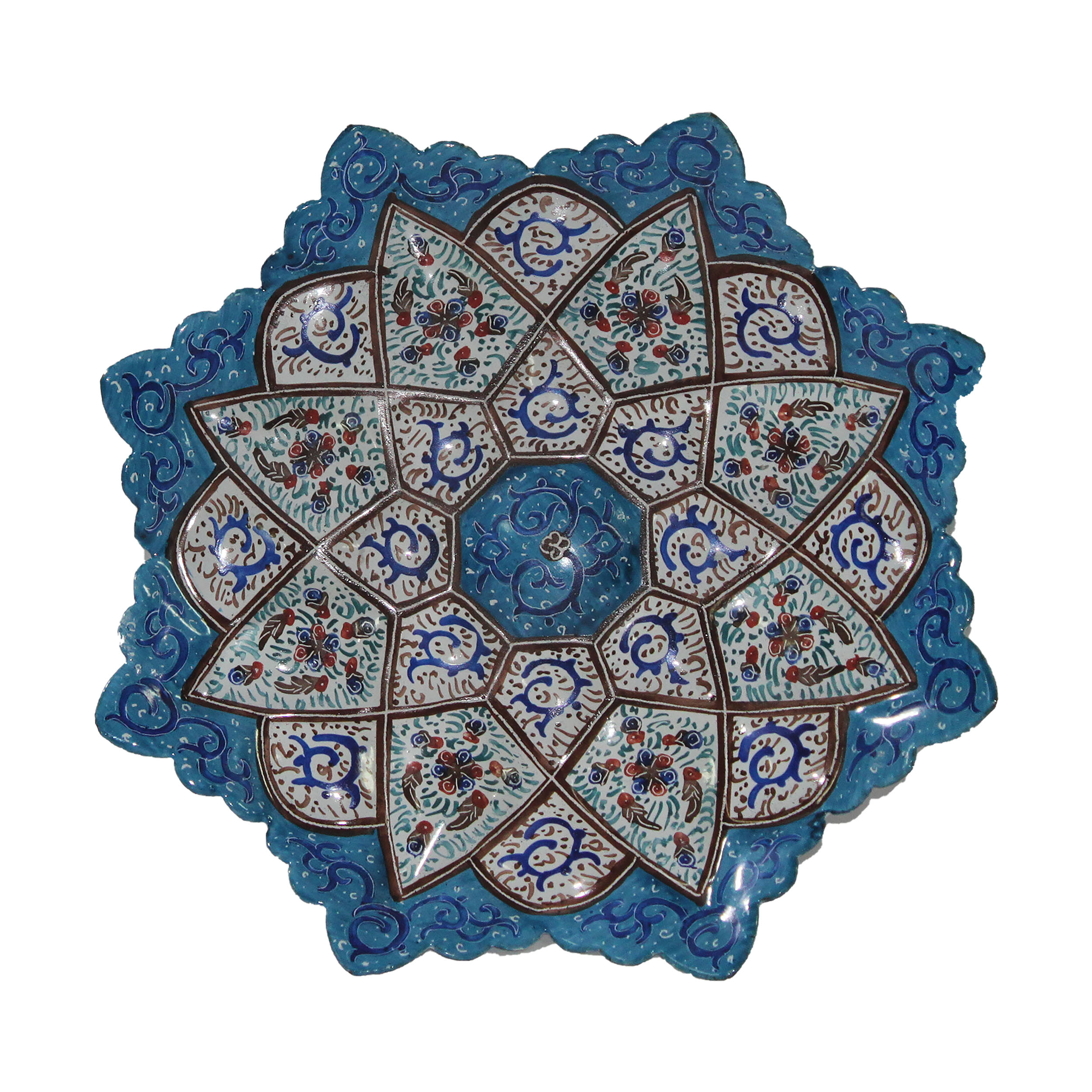 بشقاب میناکاری مسی کد Tmb16cm01
