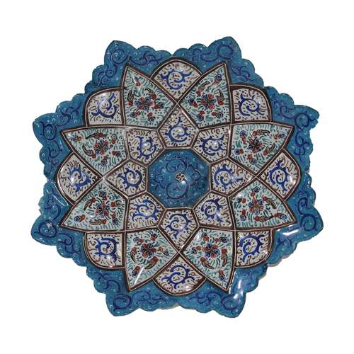 بشقاب میناکاری مسی کد Tmb16cm01