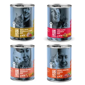 پوچ گربه بالغ یو اس پت مدل پریمیوم میکس بسته 4 عددی