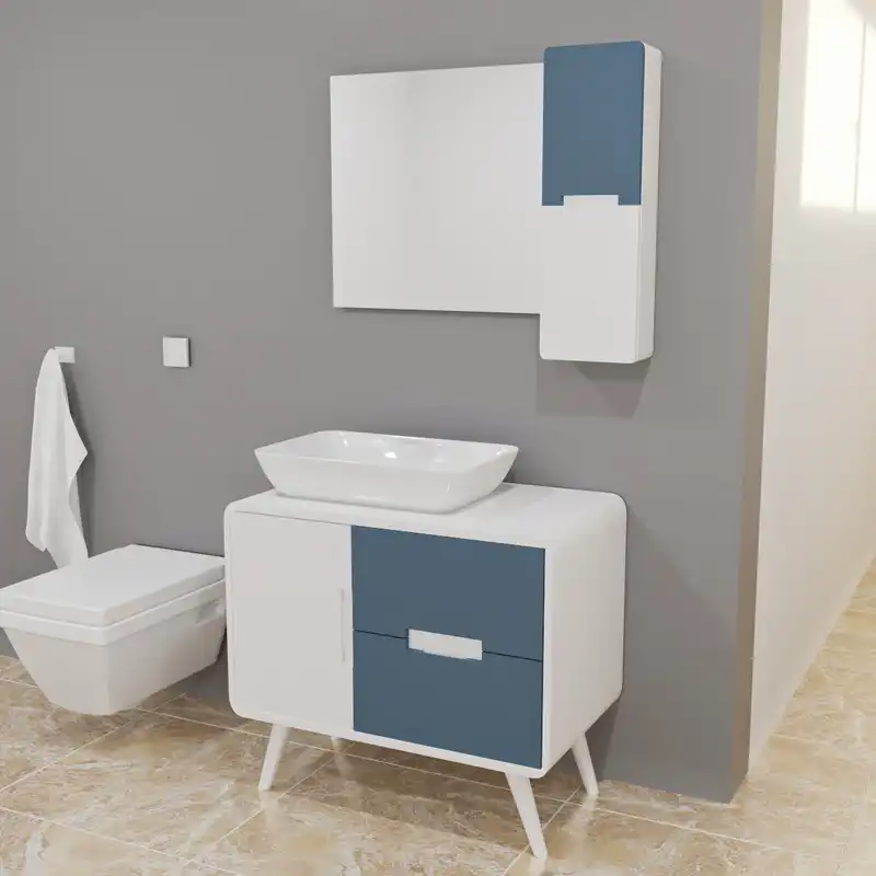 ست کابینت و روشویی مدل lux1182 به همراه اینه و باکس