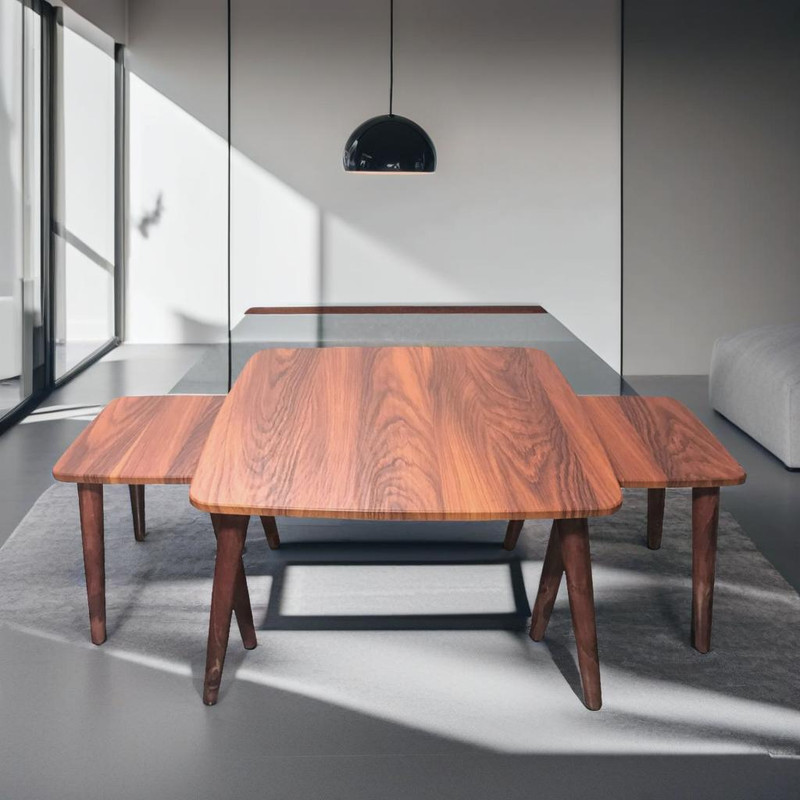 میز پذیرایی مربعی مدل مینیمال کد 22 مجموعه سه عددی