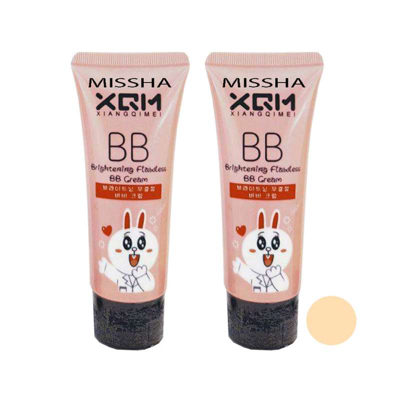 کرم پودر BB میشا مدل Brightening Flawless حجم 65 میلی لیتر مجموعه 2 عددی