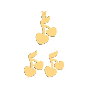 نیم ست طلا 18 عیار زنانه فرشته مدل قلب   WHSL-000356