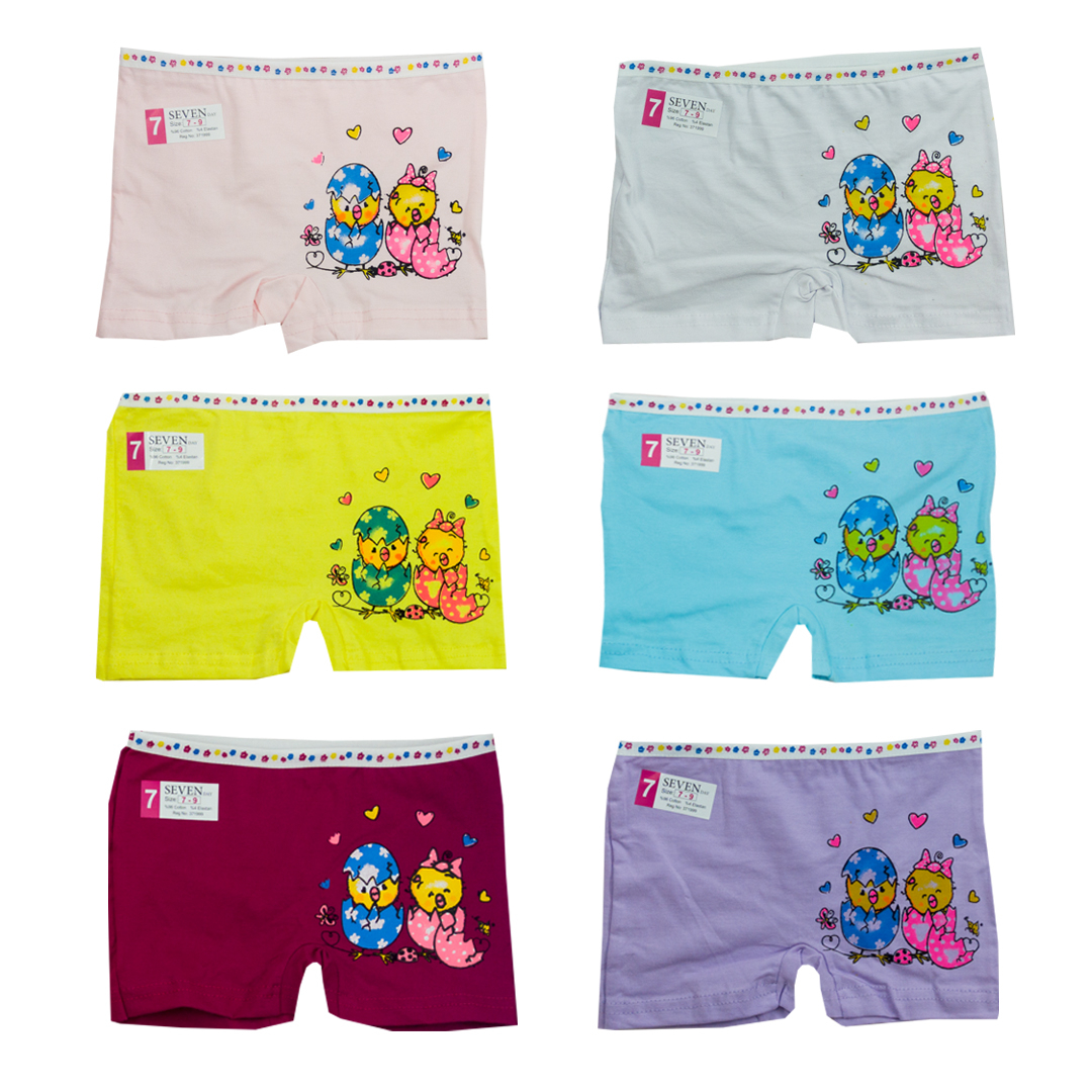 شورت دخترانه مدل 6521 مجموعه 6 عددی