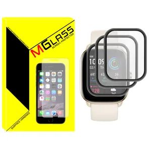 محافظ صفحه نمایش نانو ام گلس مدل NMG مناسب برای ساعت هوشمند امازفیت GTS 4 Mini بسته سه عددی