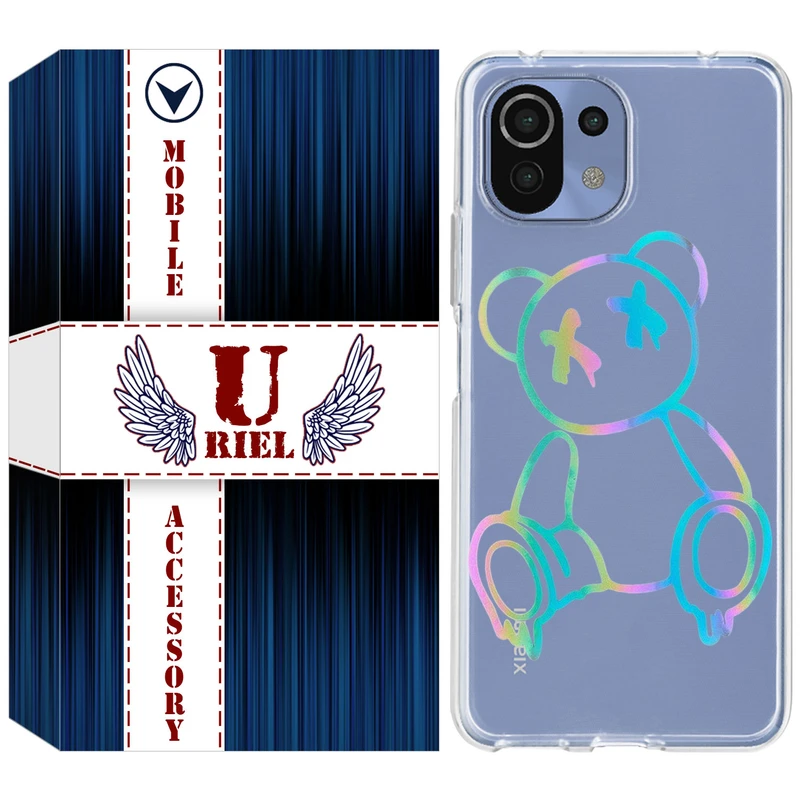 کاور یوریل مدل Clear کد 44 طرح خرس مناسب برای گوشی موبایل شیائومی Mi 11 Lite / 11 Lite 5G NE