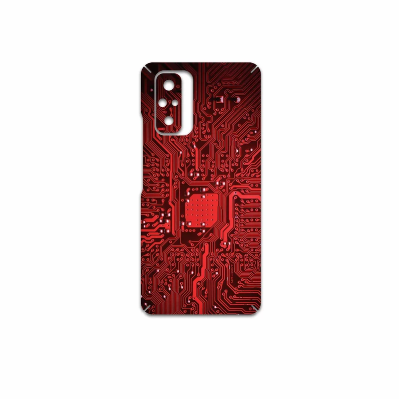برچسب پوششی ماهوت مدل Red-Printed-Circuit-Board مناسب برای گوشی موبایل شیائومی Redmi Note 10 Pro Max