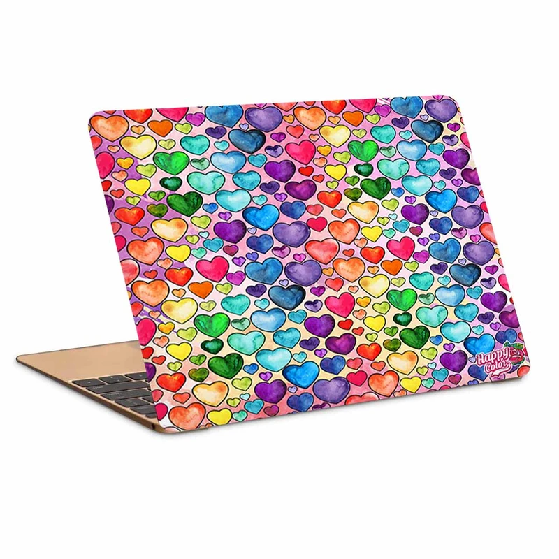 استیکر لپ تاپ طرح کاغذ دیواری قلبی کد P-95مناسب برای لپ تاپ 15.6 اینچ