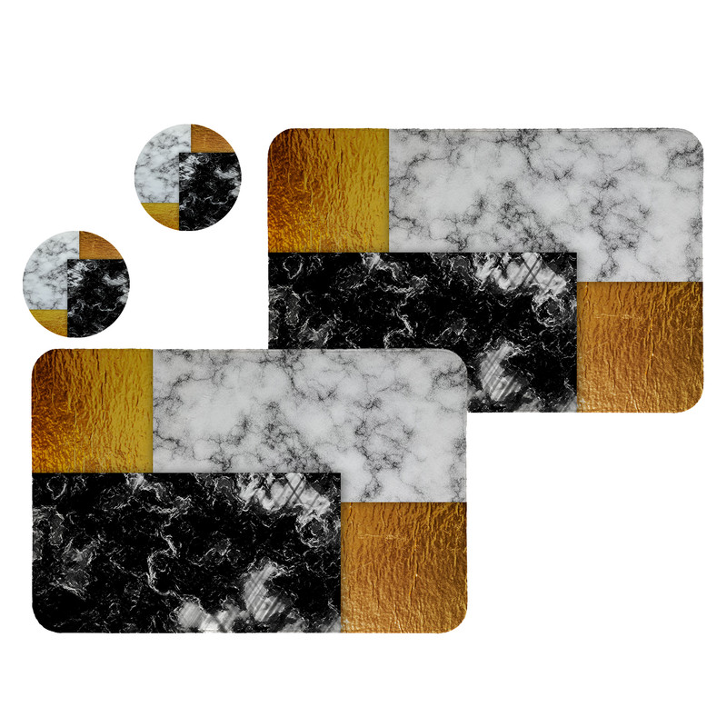 زیربشقابی طرح سنگ کد 8619 مجموعه 2عددی همراه زیرلیوانی زیربشقابی طرح سنگ کد 8619 مجموعه 2عددی همراه زیرلیوانی