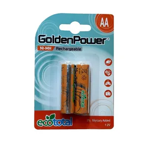 باتری قلمی قابل شارژ گلدن پاور مدل  ECO TOTAL 1800 بسته 2 عددی
