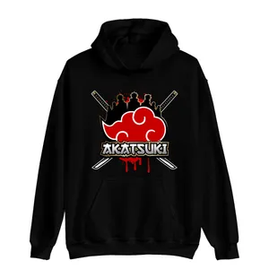 هودی مردانه مدل  انیمه ناروتو گروه آکاتسوکی akatsuki 