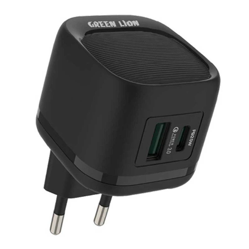 شارژر دیواری 20 وات گرین لاین مدل PD20W+QC  Gl-W21B