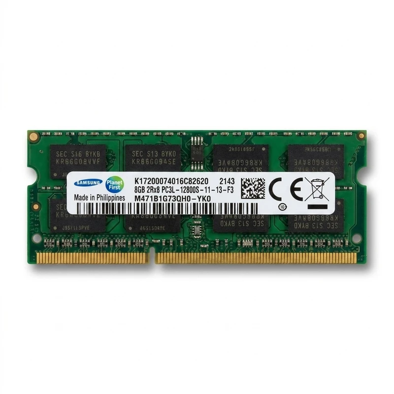 رم لپ‌تاپ DDR3L دو کاناله 1600 مگاهرتز 1600سامسونگ مدل CL12 ظرفیت 8 گیگابایت