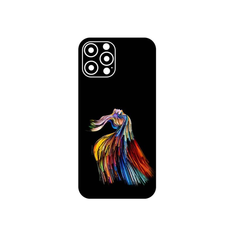 برچسب پوششی ماهوت مدل Rainbow Hair Digital Art مناسب برای گوشی موبایل اپل iPhone 12 Pro Max