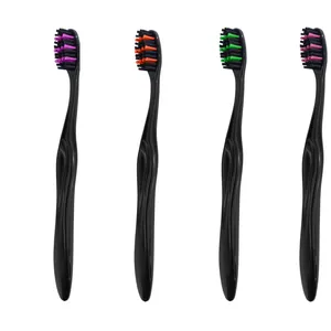 مسواک تورنتو مدل ذغالی با برس متوسط مجموعه 4 عددی